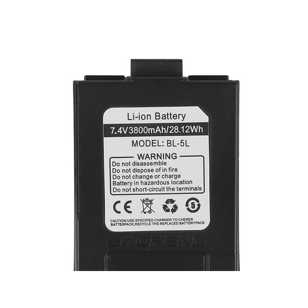 BATERÍA BAOFENG BL-5 DE 3800MAH PARA GT-3/GT-3TP