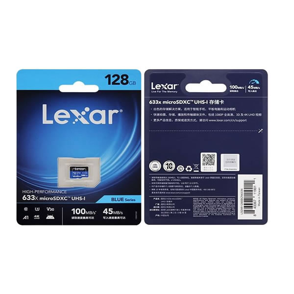 MEMORIA LEXAR MICROSD 633X/95MBS UHS-I 128GB