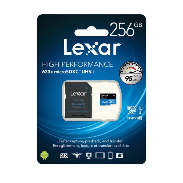 MEMORIA LEXAR MICROSD 633X/100MBS UHS-I 256GB