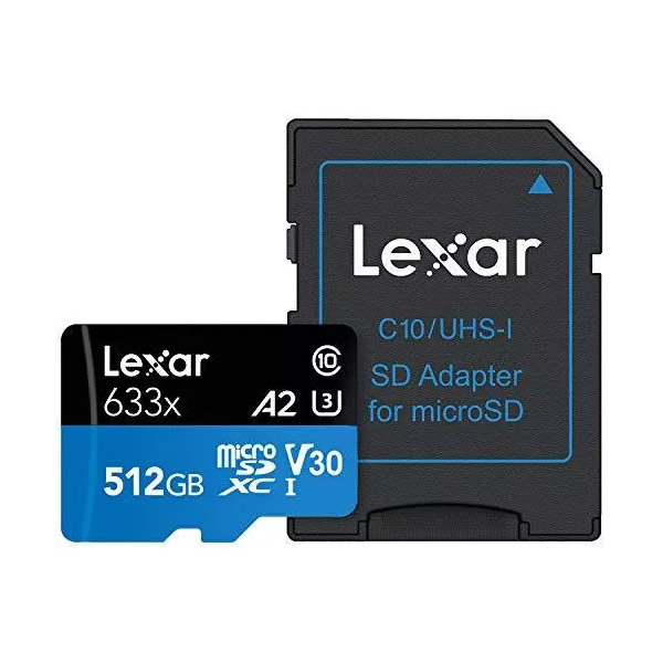 MEMORIA LEXAR MICROSD 633X/100MBS UHS-I 512GB