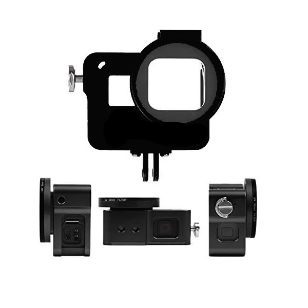 CARCASA DE ALUMINIO PARA GOPRO HERO 5/6/7 +FILTRO 52MM