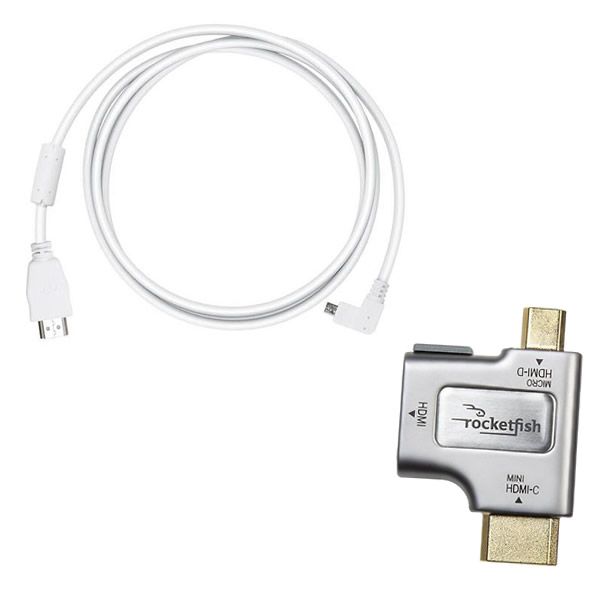 CABLE DJI HDMI Y ADAPTADOR A ROCKETFISH MINI HDMI