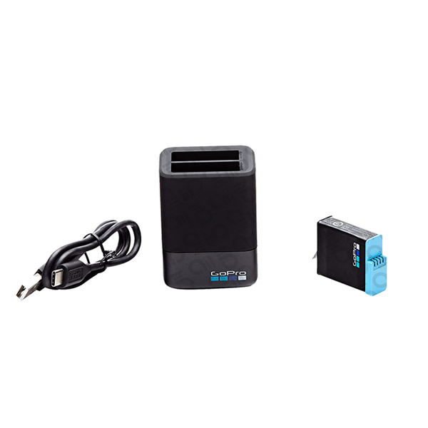 CARGADOR DUAL CON INDICADOR LED PARA CAMARAS GOPRO HERO 5/HERO 6